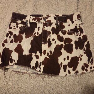 Cow Print Skirt